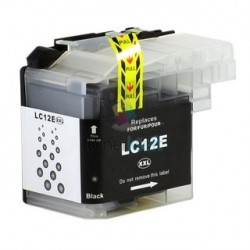 Kompatibilný Brother LC-12E / LC12E XL BK Black - čierna cartridge s čipom - 60 ml