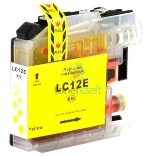 Kompatibilný Brother LC-12E / LC12E XL Y Yellow - žltá cartridge s čipom - 15 ml