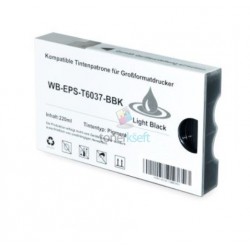 Kompatibilný Epson T6037 / T-6037 XL (C13T603700) LBK Light Black - svetlo čierna cartridge s čipom - 220 ml