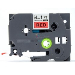 Brother TZe-451 / TZe451 - páska 24mm x 8m čierny tlač / červený podklad, laminovaná kompatibilný