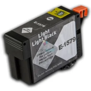 Kompatibilný Epson T1579 / T-1579 LLBK Light Light Black - čierna cartridge s čipom - 32 ml