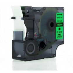 Dymo 45809 D1 (S0720890) - páska 19mm x 7m čierny tlač / zelený podklad kompatibilný