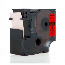 Dymo 53717 D1 (S0720970) - páska 24mm x 7m čierny tlač / červený podklad kompatibilný